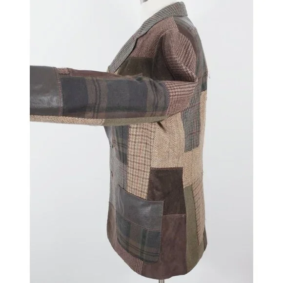 Ralph Lauren Purple Label Collection Hailey jacket blazer sz 10 patchwork $4790 - Picture 8 of 16